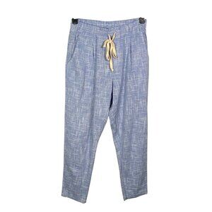 Frilivin Paris Lounge Pants Mens Size L Pull On with Drawstring Blue Pockets